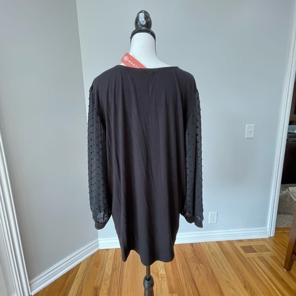 West K size 3X long sleeve black top new with tag - Picture 3 of 7